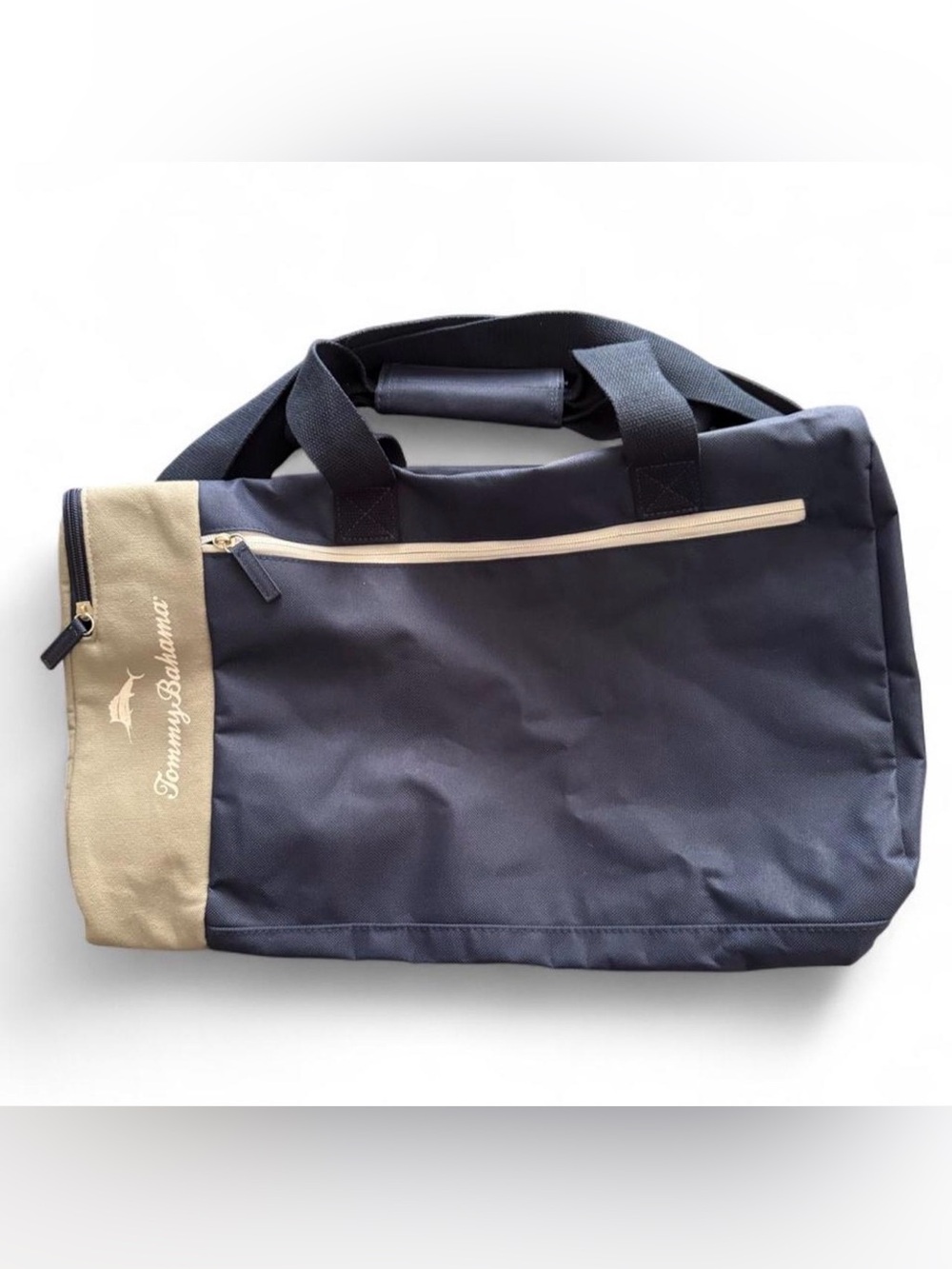 Tommy Bahama Navy Blue & Gray Cooler/Duffle Bag. New without tags.